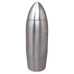 Vintage 1960s Stunning Cocktail Shaker "Bullet" in Stainless Steel. Made in Italy