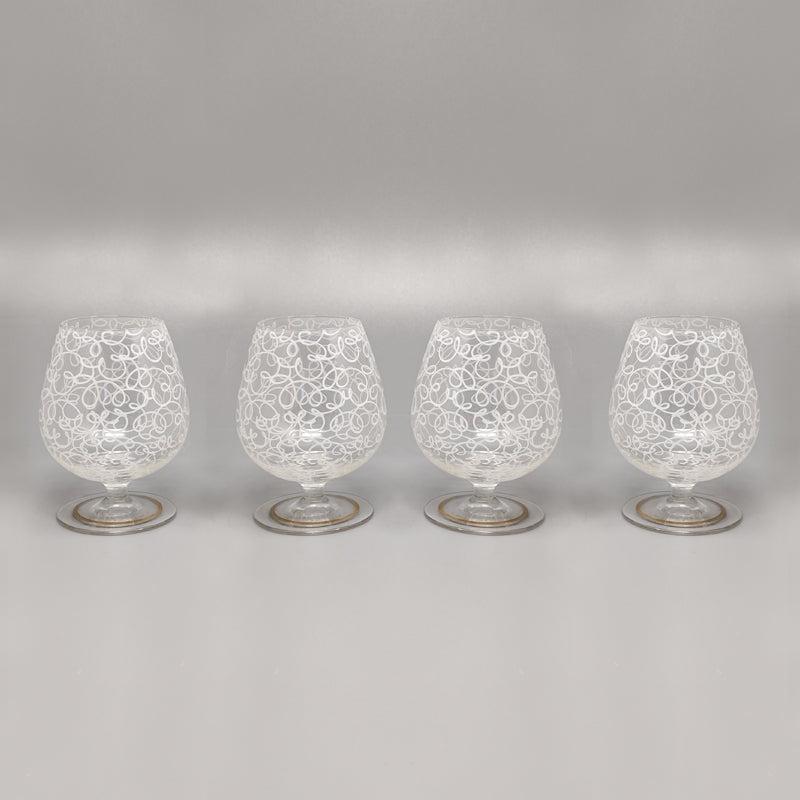 Mid-20th Century 1960s Stunning Cocktail Shaker Set with Four Glasses, Made in Italy For Sale