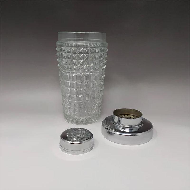 Italiano 1960 Stupendo shaker da cocktail in cristallo tagliato. Prodotto in Italia