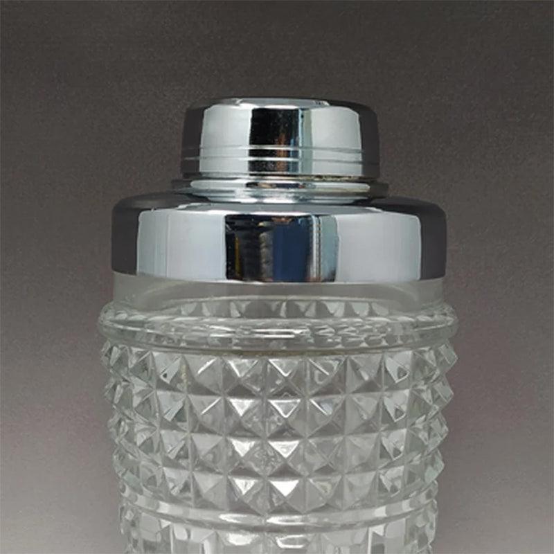 1960s Stunning Cut Crystal Cocktail Shaker. Made in Italy In Excellent Condition For Sale In Milano, IT