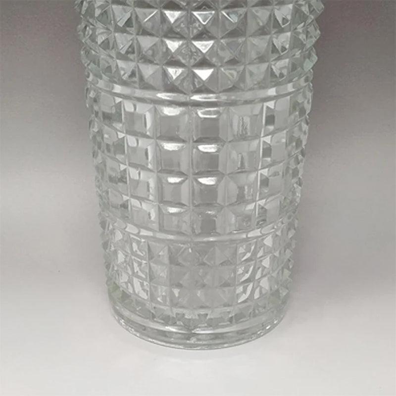 Metà XX secolo 1960 Stupendo shaker da cocktail in cristallo tagliato. Prodotto in Italia