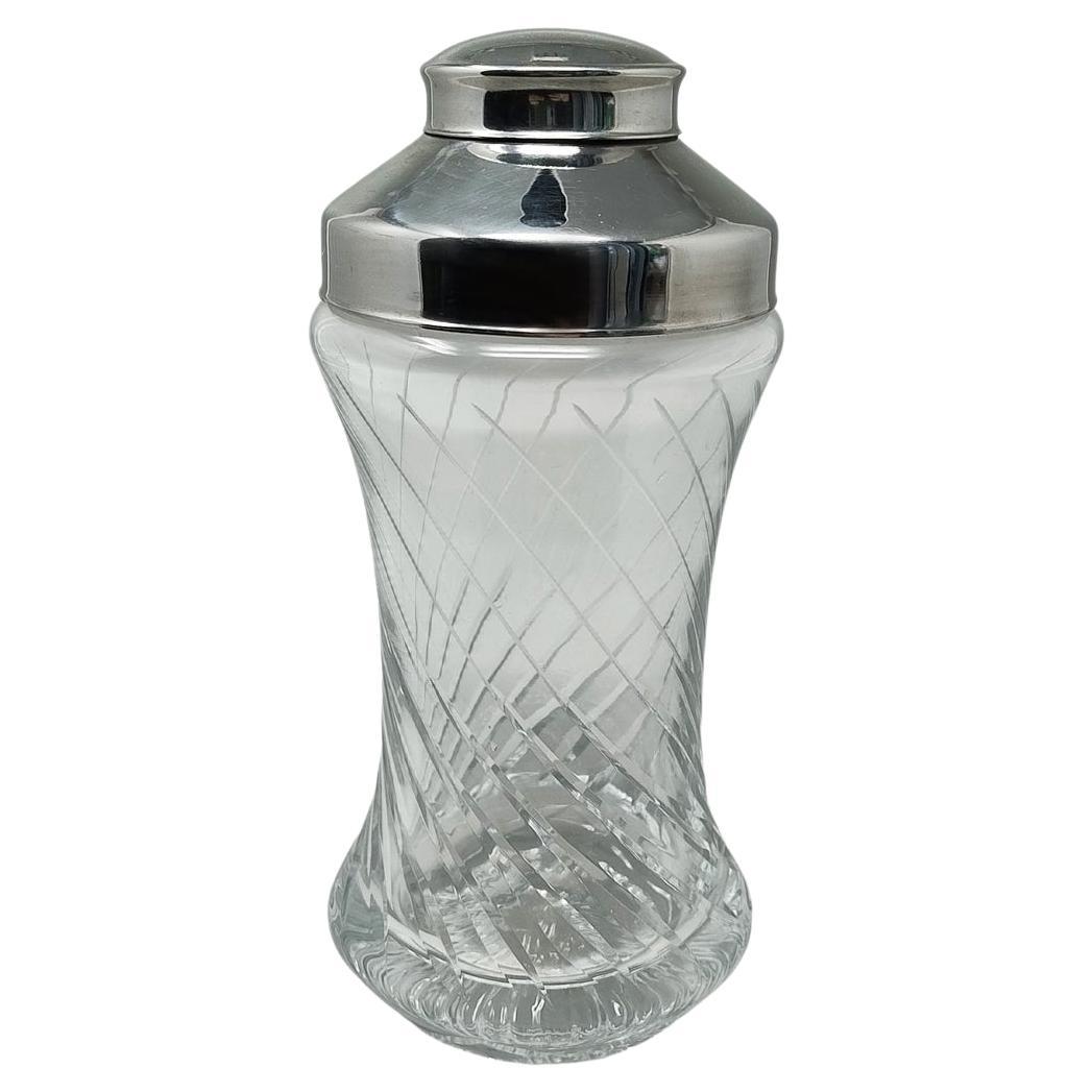 1960s Stunning Cut Crystal Cocktail Shaker. Made in Italy For Sale