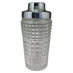 1960 Stupendo shaker da cocktail in cristallo tagliato. Prodotto in Italia