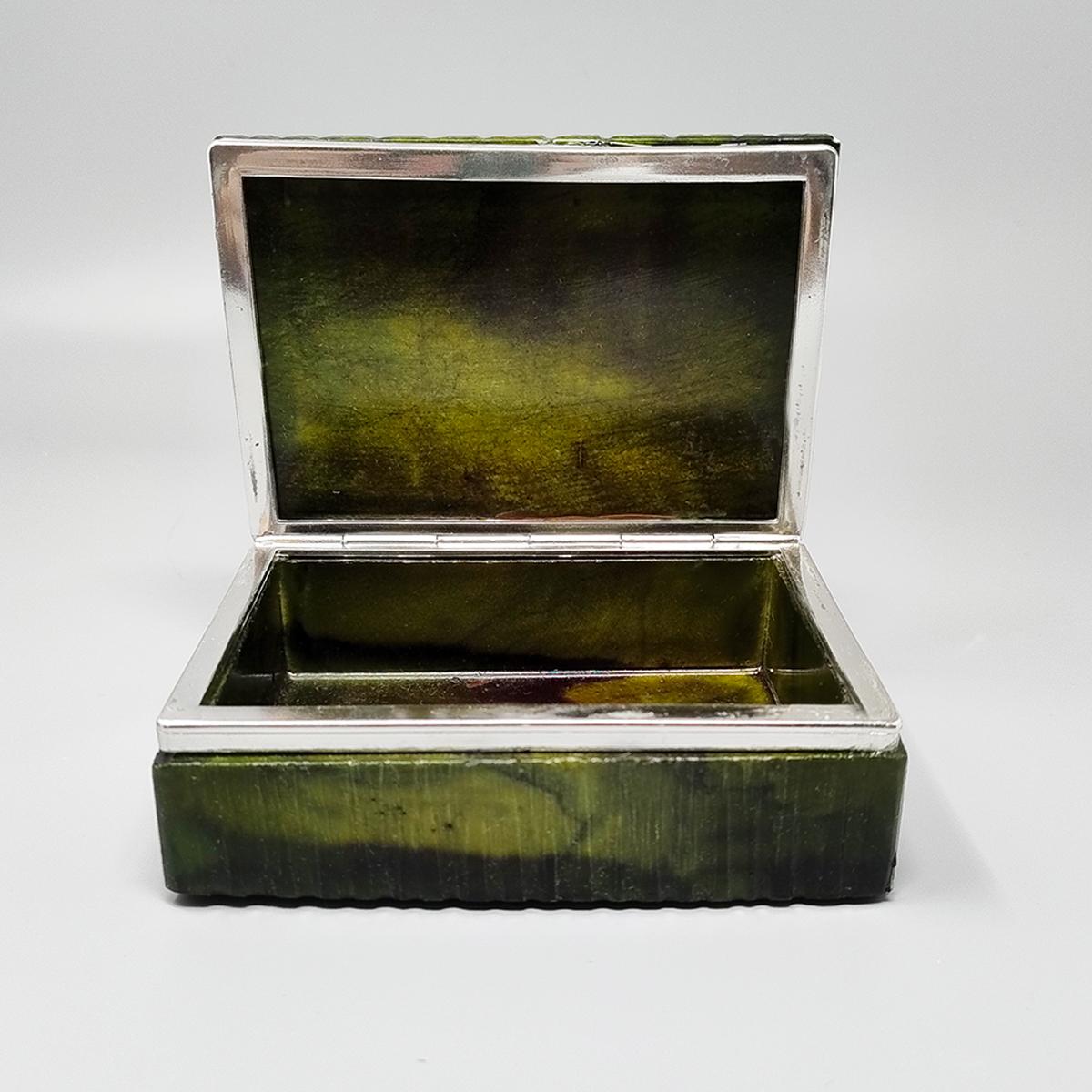 Atemberaubendes grünes Alabaster-Rauchbesteck von Romano Bianchi, 1960er Jahre im Zustand „Hervorragend“ im Angebot in Milano, IT