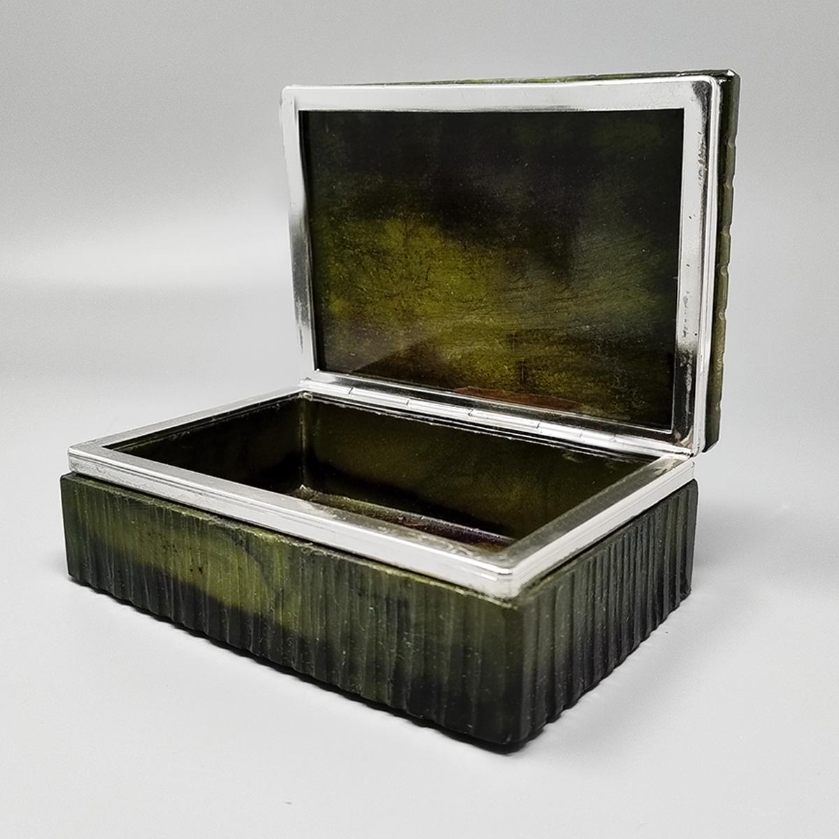 Atemberaubendes grünes Alabaster-Rauchbesteck von Romano Bianchi, 1960er Jahre im Angebot 1