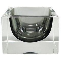 1960s Stunning Grey Ashtray or Catchall By Flavio Poli for Seguso. Made in Italy