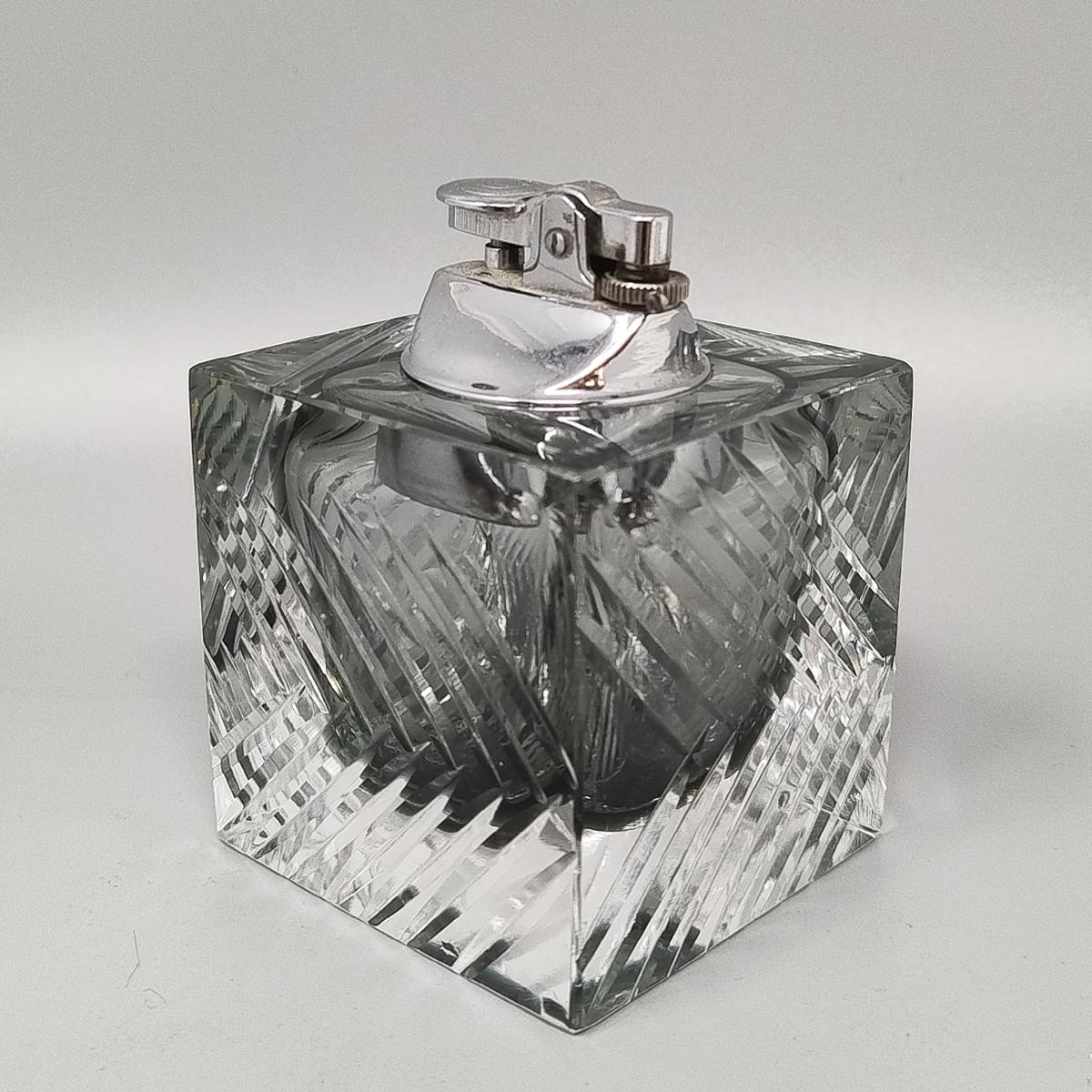 Atemberaubendes graues Tischleuchter aus Murano Sommerso-Glas von Flavio Poli für S, 1960er Jahre (Italienisch) im Angebot
