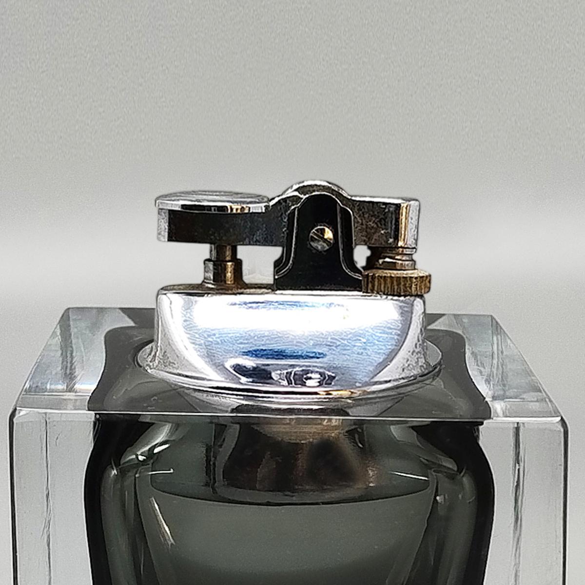 Mid-20th Century 1960s Stunning Grey table Lighter in Murano Sommerso Glass By Flavio Poli for S For Sale