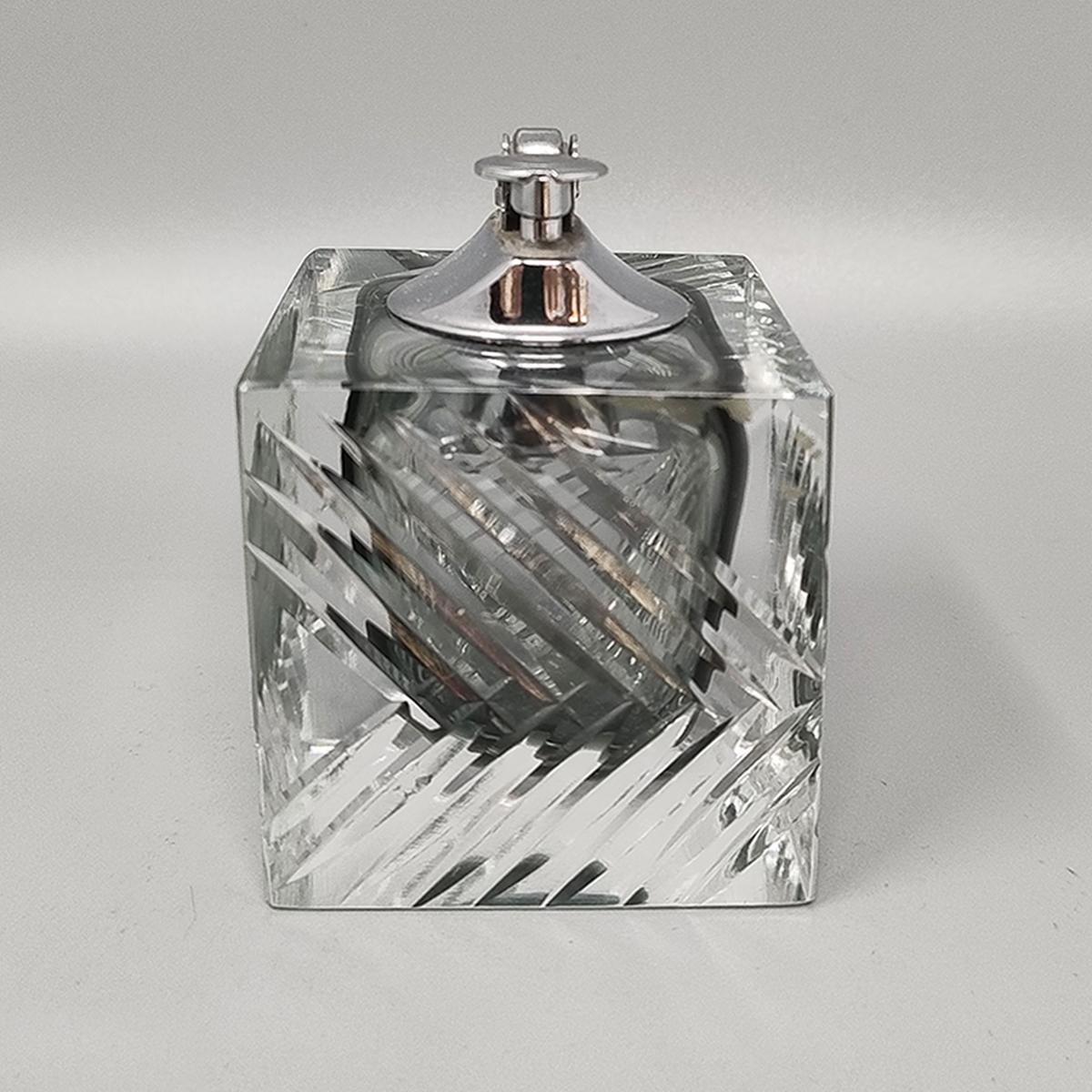 Atemberaubendes graues Tischleuchter aus Murano Sommerso-Glas von Flavio Poli für S, 1960er Jahre (Mitte des 20. Jahrhunderts) im Angebot