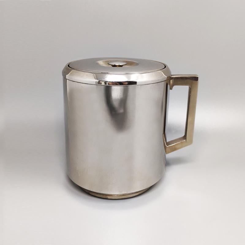 Mid-Century Modern 1960s Stunning Ice Bucket by Aldo Tura for Macabo. Made in Italy. For Sale