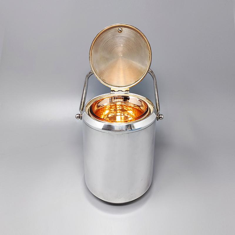 Metal 1960s Stunning Ice Bucket by Aldo Tura for Macabo, Made in Italy