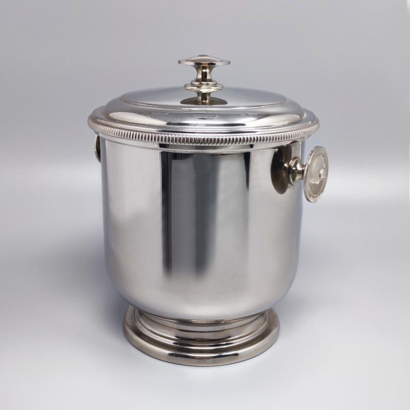 1960s Stunning Ice Bucket in Stainless Steel by Aldo Tura for Macabo Italiano en venta