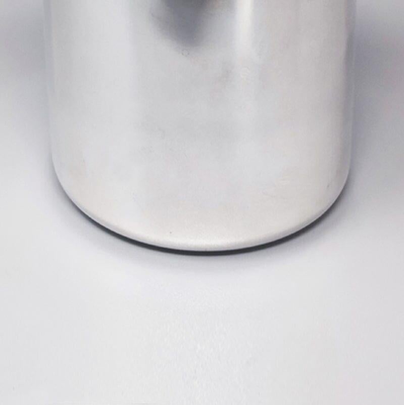 Mid-20th Century 1960s Stunning ice bucket in stainless steel by Aldo Tura for Macabo For Sale