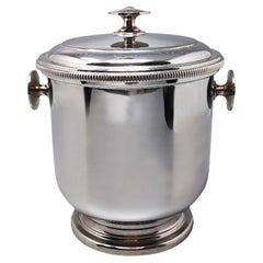 Vintage 1960s Stunning Ice Bucket in Stainless Steel by Aldo Tura for Macabo