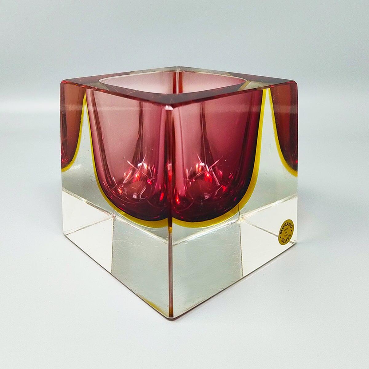1960s Stunning Large Murano Pink Ashtray or Catch-All By Flavio Poli for Seguso In Excellent Condition For Sale In Milano, IT