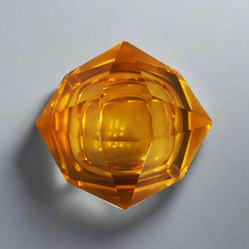 1960er Jahre Murano Ocker Aschenbecher oder Auffangbehälter von Flavio Poli im Zustand „Hervorragend“ im Angebot in Milano, IT