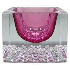 1960s Stunning  Murano Pink Ashtray or Catchall By Flavio Poli for Seguso.