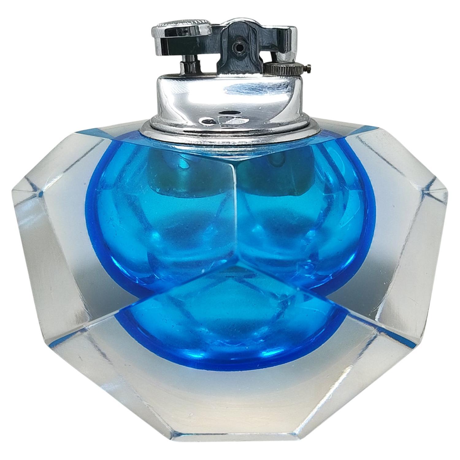 Murano Sommerso Glass Table Lighter by Flavio Poli, Mid-Century Italy For Sale