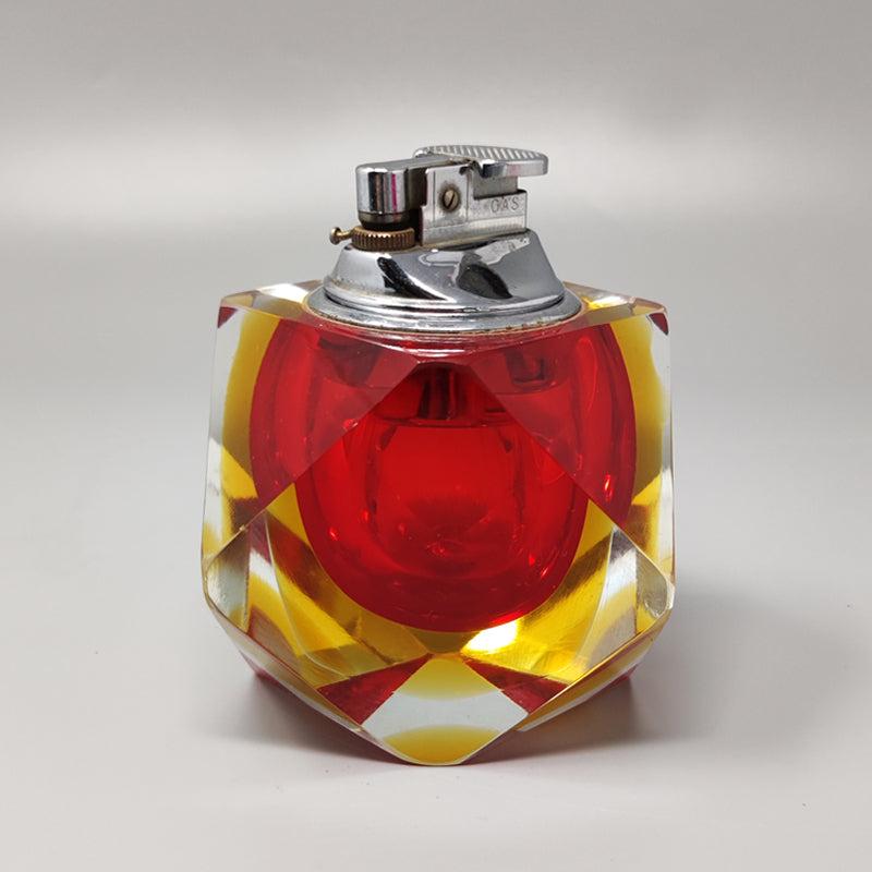 1960s Stunning Table Lighter in Murano Sommerso Glass By Flavio Poli for Seguso In Excellent Condition In Milano, IT