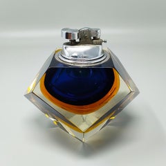 1960s Stunning Table Lighter in Murano Sommerso Glass By Flavio Poli for Seguso