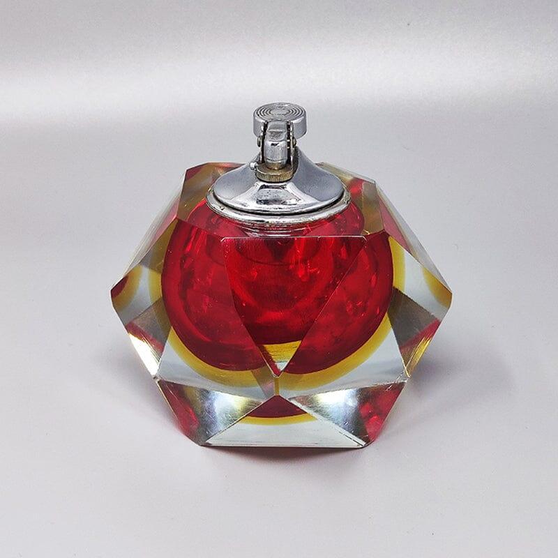 1960s Stunning Table Lighter in Murano Sommerso Glass by Flavio Poli for Seguso In Excellent Condition For Sale In Milano, IT