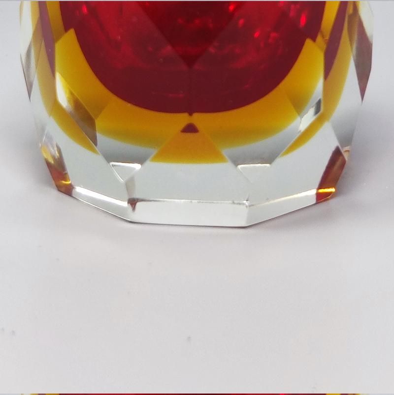 Murano Glass 1960s Stunning Table Lighter in Murano Sommerso Glass By Flavio Poli for Seguso For Sale