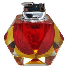 1960s Stunning Table Lighter in Murano Sommerso Glass By Flavio Poli for Seguso