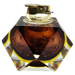 1960s Stunning Table Lighter in Murano Sommerso Glass By Flavio Poli for Seguso