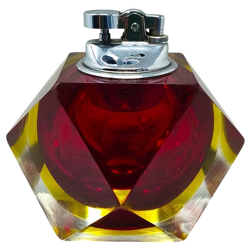 1960s Stunning Table Lighter in Murano Sommerso Glass By Flavio Poli for Seguso im Angebot