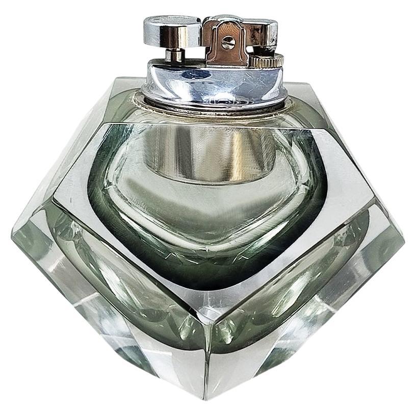 1960s Stunning Table Lighter in Murano Sommerso Glass By Flavio Poli for Seguso For Sale