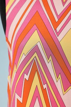 1960's style dress in printed silk M Missoni
