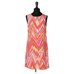 1960er Jahre Stil Kleid aus bedruckter Seide M Missoni