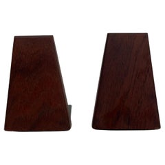 1960s Style Kai Kristiansen Modern Bookends in Teakwood and Metal Denmark ESA