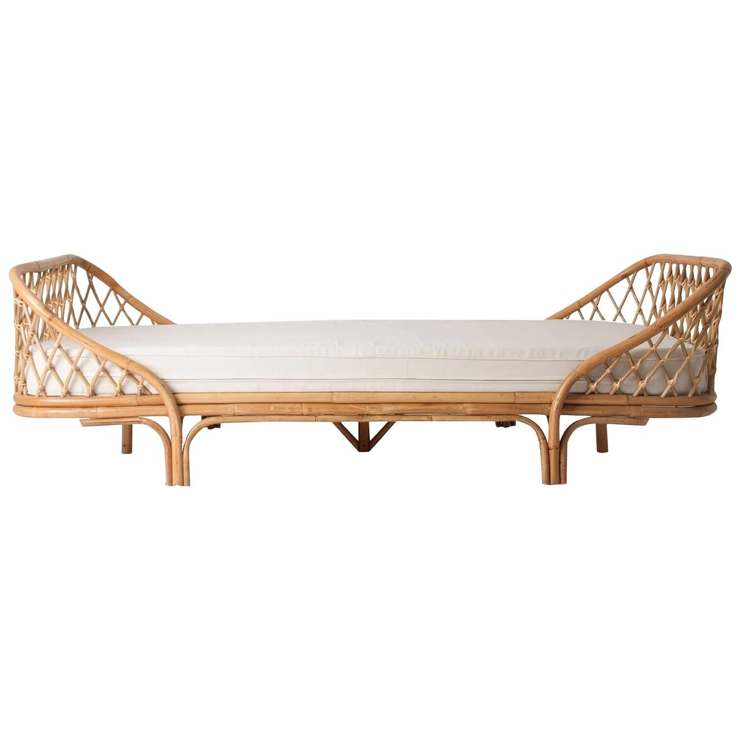 1960s Style Rattan Daybed