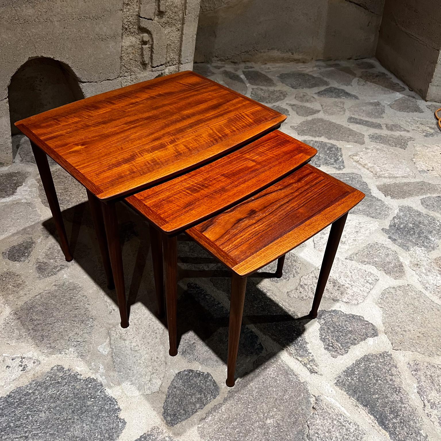 Danish  1960s Stylish Teakwood Nesting Tables MOBELINTARSIA Denmark For Sale