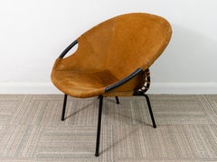 1960s Suede Circle Balloon Chair von Lusch Erzeugnis für Lusch & Co.