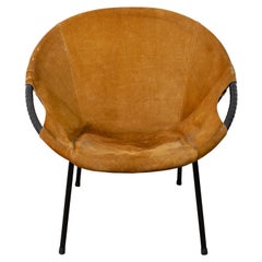 1960s Suede Circle Balloon Chair von Lusch Erzeugnis für Lusch & Co.