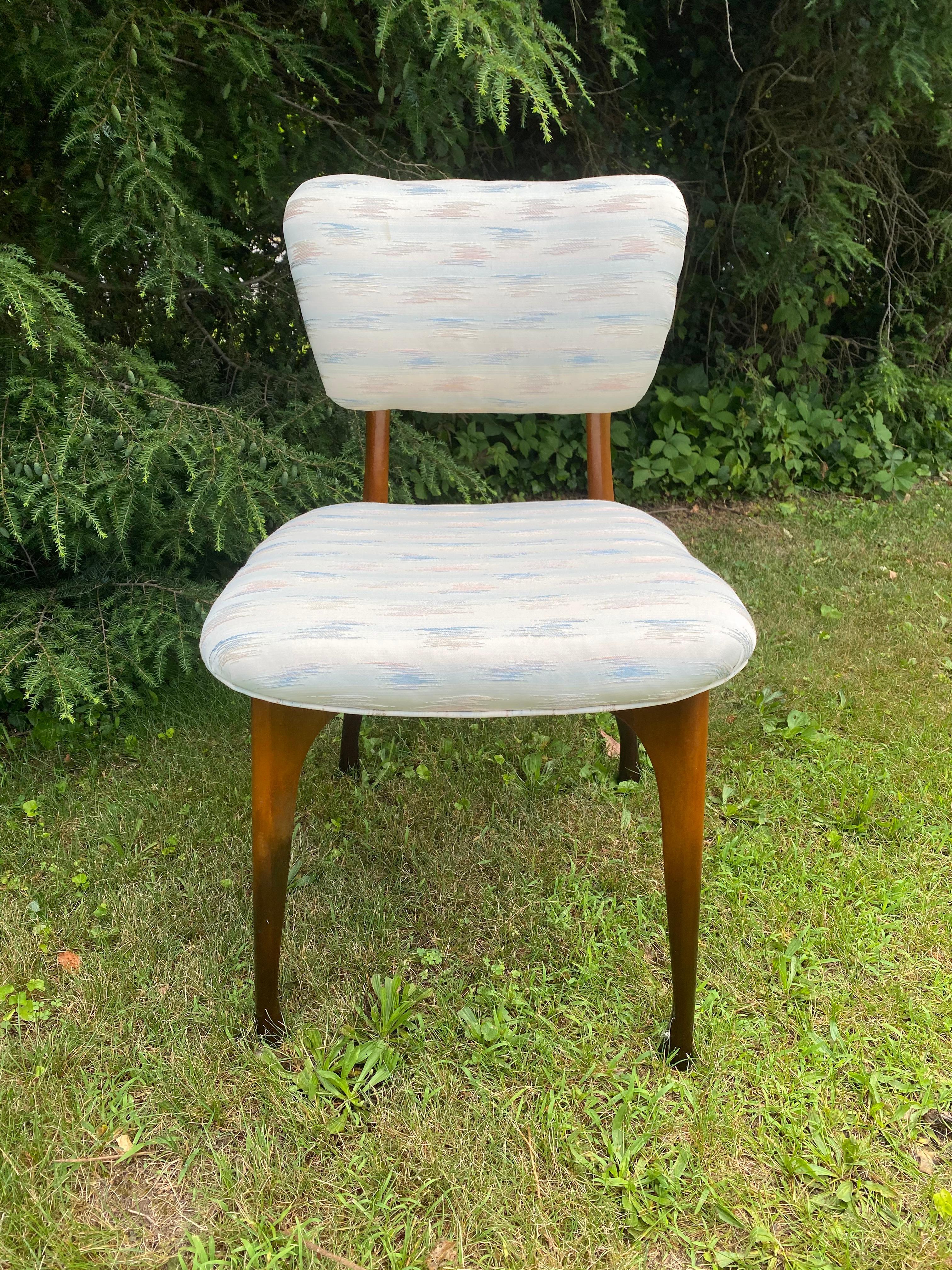 1960s Sunburst Finish Dining Table and Chairs 4