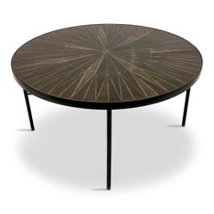 1960s Sunburst Tile Top Coffee Table