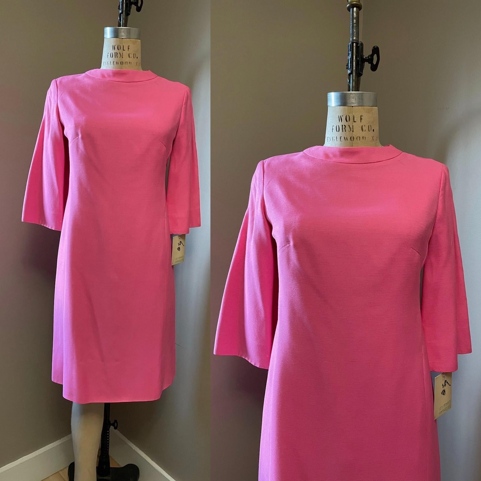 Suzy Perette Pink Shift Dress, Circa 1960s For Sale 1