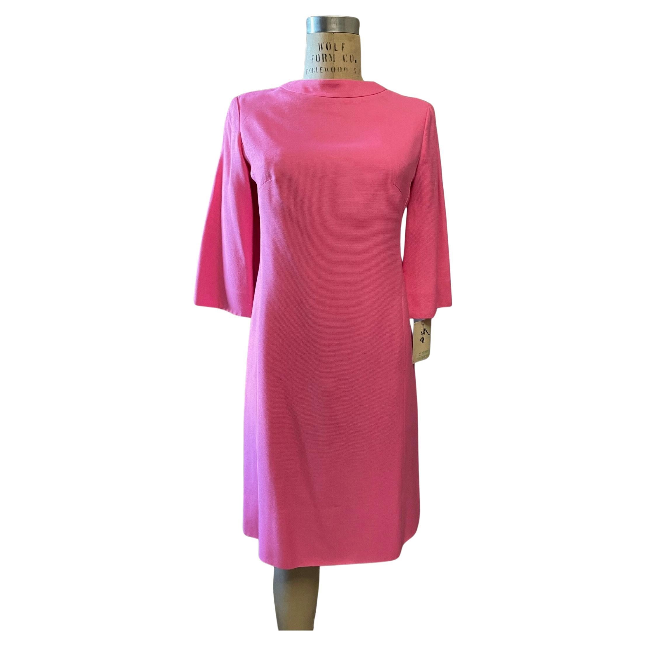 Suzy Perette Pink Shift Dress, Circa 1960s For Sale