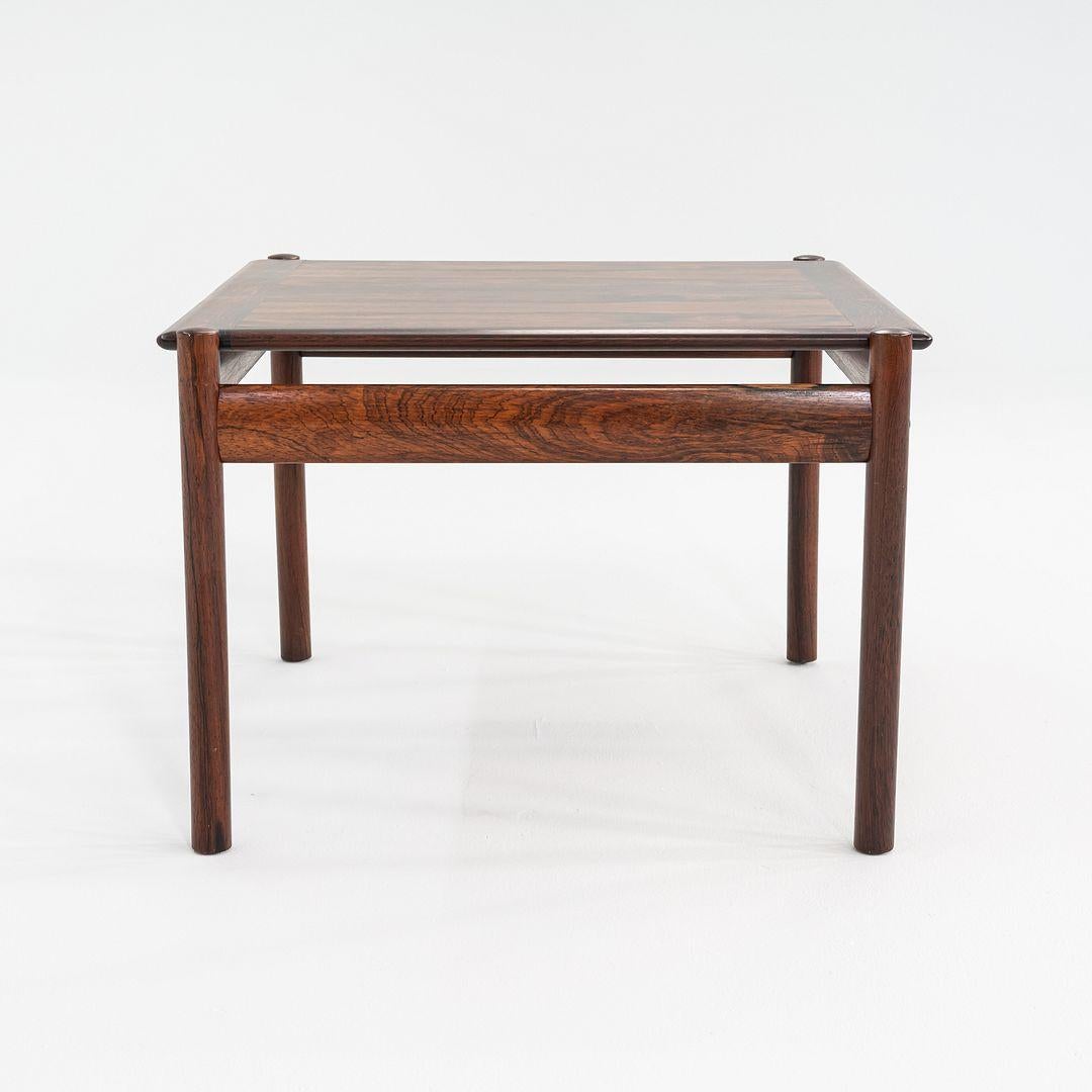 Modern 1960s Sven Ivar Dysthe for Dokka Mobler Rosewood Side / End Table 3x Available For Sale