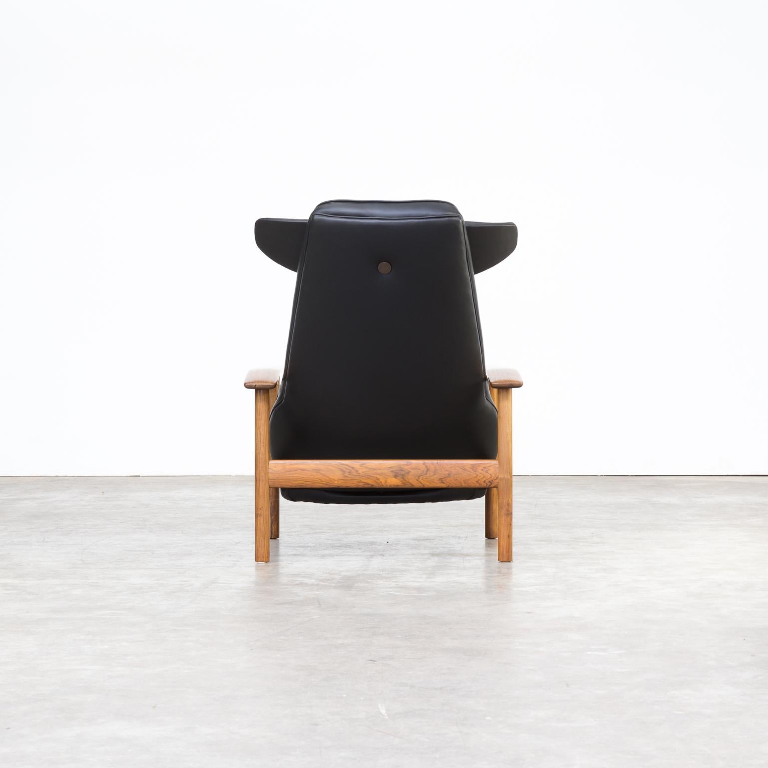 Leather 1960s Sven Ivar Dysthe lounge chair for Dokka Møbler For Sale