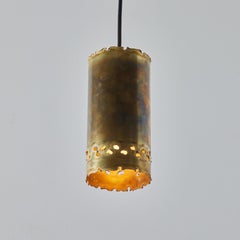 1960s Svend Aage Holm-Sørensen Brutalist Brass Suspension Lamp