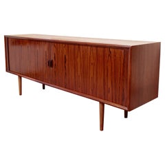 1960s Svend Aage Laresen Tambour Door Rosewood Credenza for Faarup Møbelfabrik