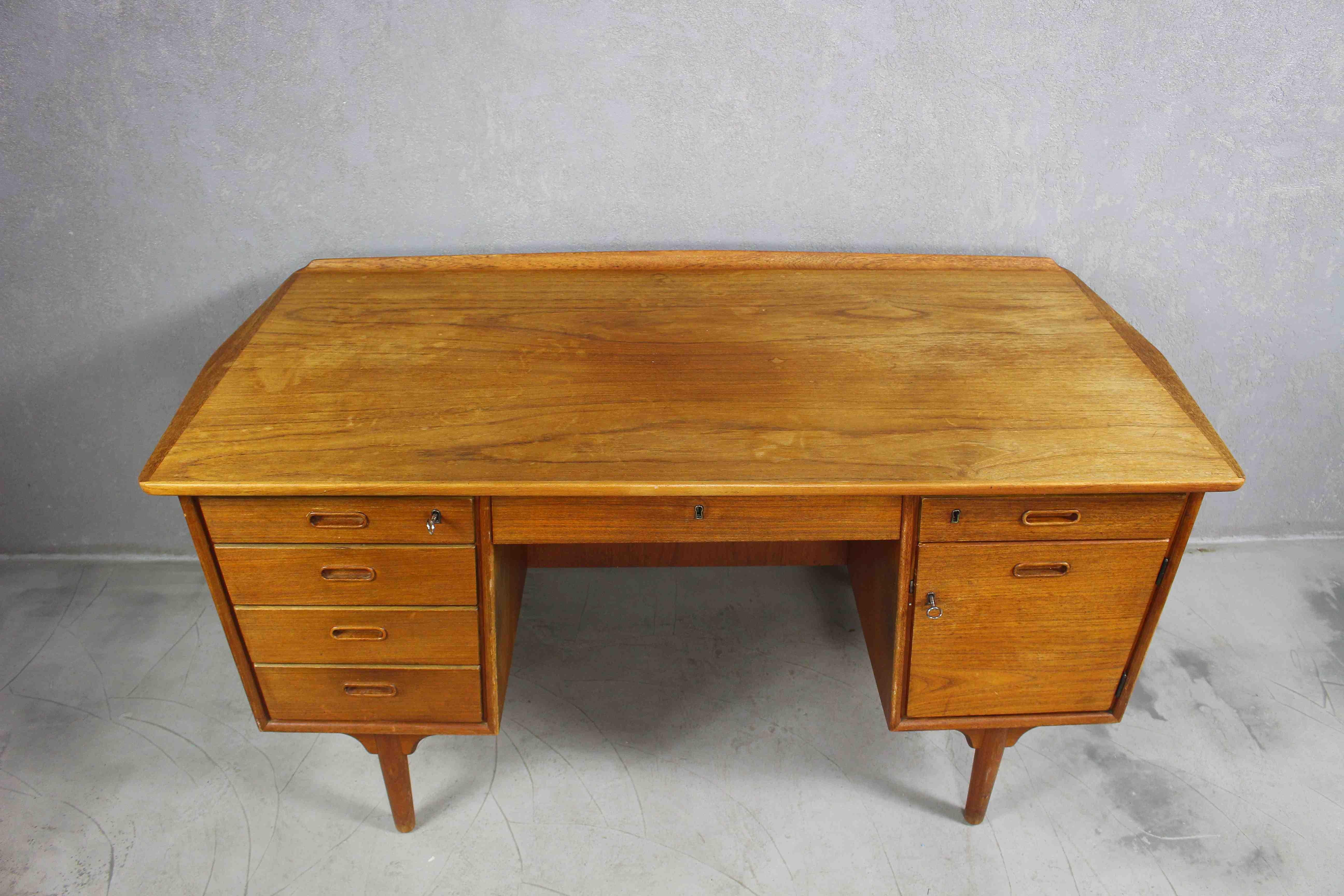 Danish 1960s Teak Desk by Svend Aage Madsen