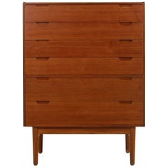 1960s Svend Langkilde Teak Chest of Drawers, Danish Modern, Cabinet, Sideboard