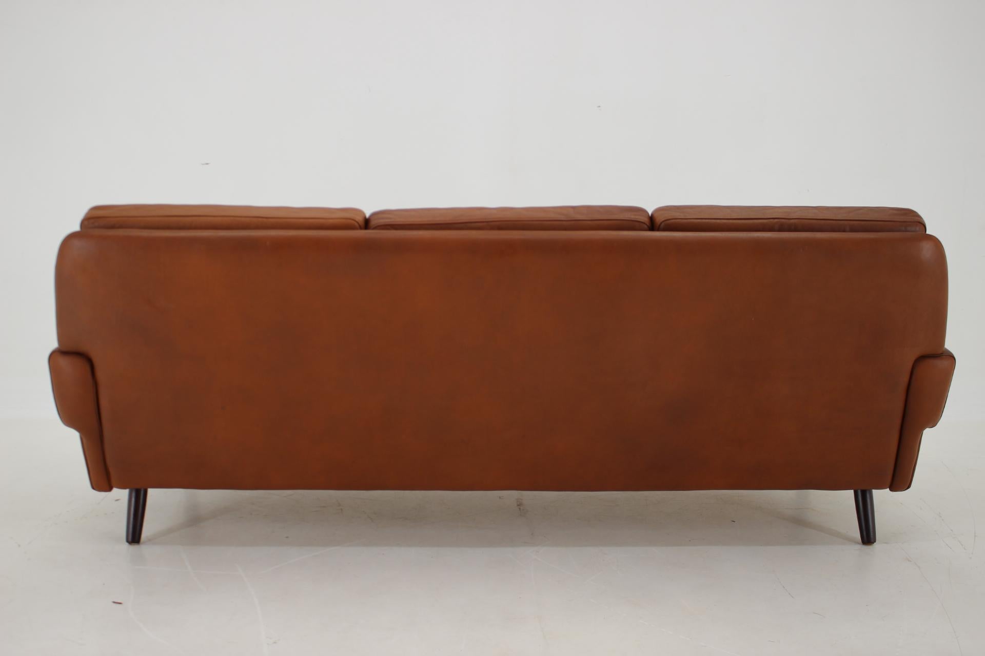 1960s Svend Skipper 3-Seater Sofa in Leather, Denmark 5
