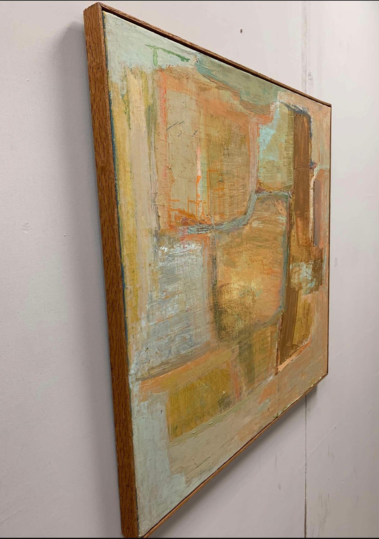 1960, olio astratto svedese su tela, composizione mista, Bengt Ossler In condizioni buone in vendita a London, GB