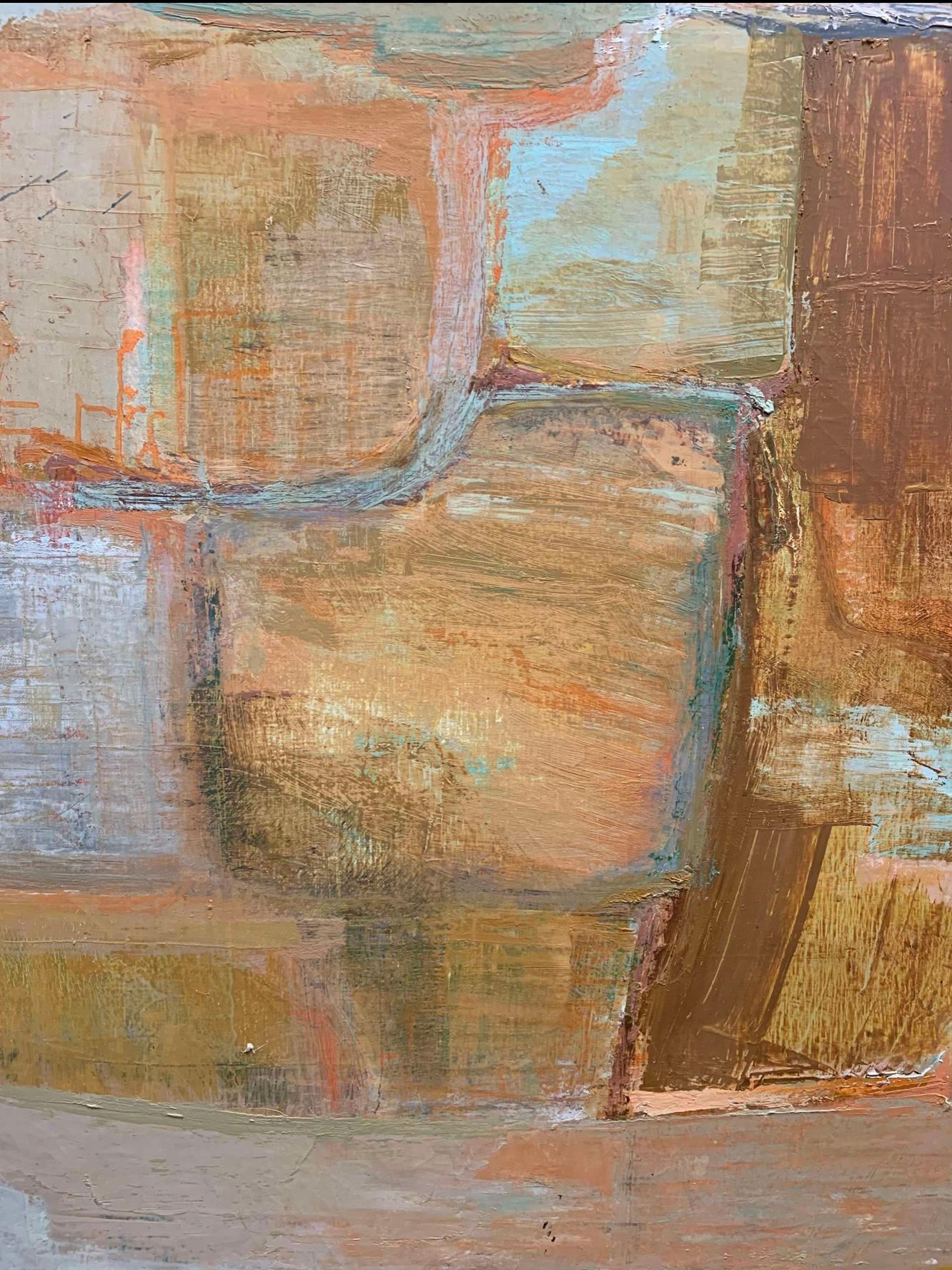 Tela 1960, olio astratto svedese su tela, composizione mista, Bengt Ossler in vendita